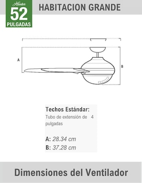 Ventilador de techo Hunter 3 velocidades