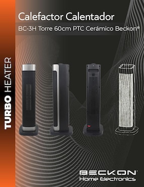 Calefactor torre cerámico eléctrico Beckon de 127 V