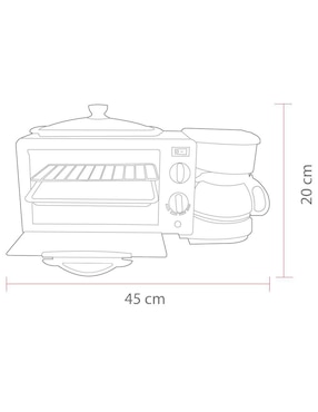 Set horno eléctrico Decakila Electrodomésticos 12 l