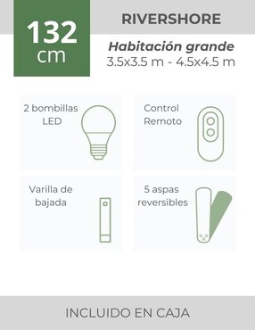 Ventilador de techo Hunter con control remoto 3 velocidades