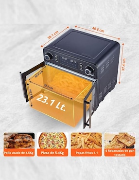Freidora de aire Elite Gourmet Gourmet 23 L Eaf9010B