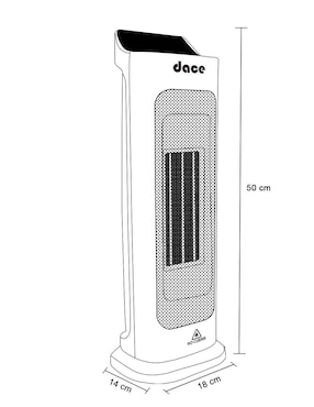 Calefactor torre cerámico eléctrico Dace  de 110 V - 127 V