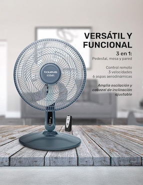 Ventilador 3 en 1 Taurus con control remoto 3 velocidades