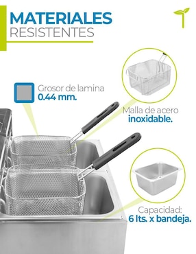 Freidora de aceite con compartimento doble Onof 12 L Do-Fryer