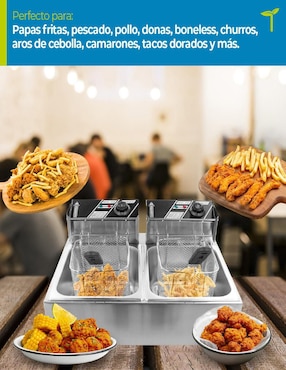 Freidora de aceite con compartimento doble Onof 12 L Do-Fryer