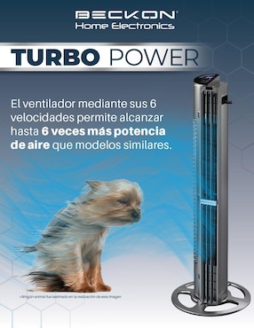 Ventilador de torre Beckon con control remoto 6 velocidades