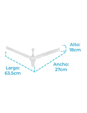 Ventilador de techo Iusa con control remoto 5 velocidades