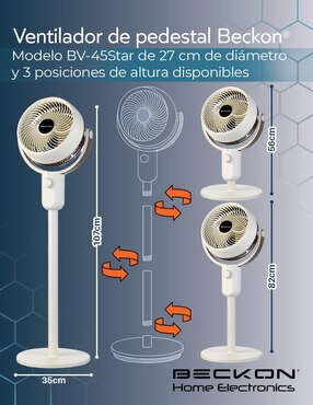 Ventilador de pedestal Beckon 3 velocidades