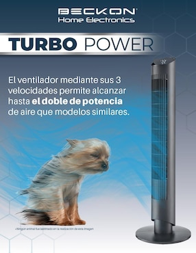Ventilador de torre Beckon con control remoto 3 velocidades