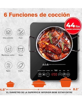 Parrilla de inducción Sangkee K-019 de cerámica antiadherente
