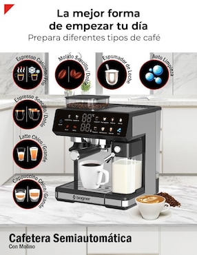 Cafetera con molino Bogner BDCM10