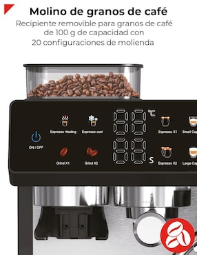 Cafetera con molino Bogner BDCM10