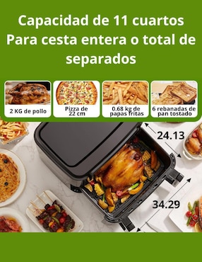 Freidora de aire Elite Gourmet Gourmet 10.4 L Eaf1055D
