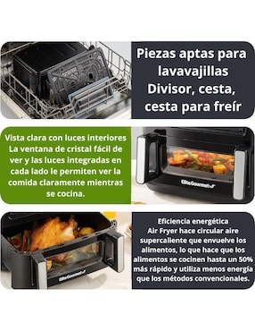 Freidora de aire Elite Gourmet Gourmet 10.4 L Eaf1055D
