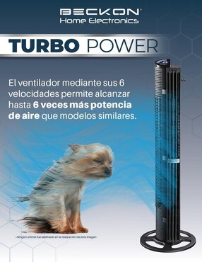 Ventilador de torre Beckon con control remoto 6 velocidades