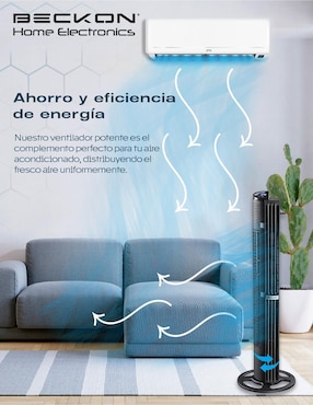 Ventilador de torre Beckon con control remoto 6 velocidades