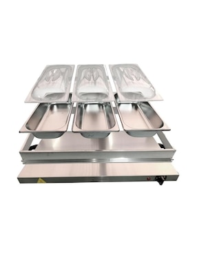 Bufetera de acero inoxidable Sorbull Eléctrica 3 compartimentos