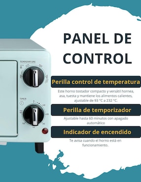 Horno eléctrico eElite Gourmet Eto147m Americana Collection 9 L