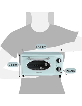 Horno eléctrico eElite Gourmet Eto147m Americana Collection 9 L
