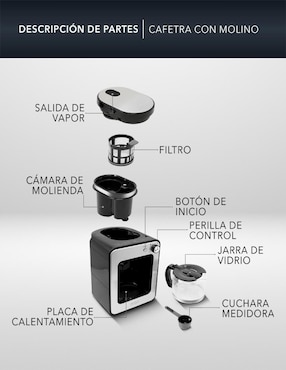 Cafetera con molino Rca RC-CAF4