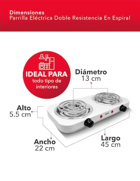 Parrilla eléctrica Rca RC2000A de lámina