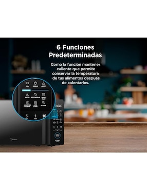 Horno de microondas convencional Midea modelo MMDT07S2MB 0.7 pies cúbicos