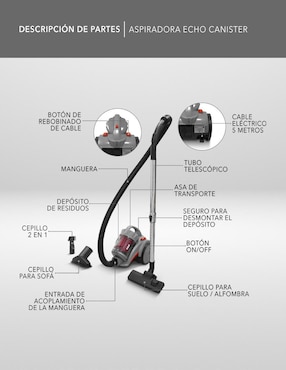 Aspiradora canister Rca rc-a2 2 litros