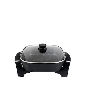 Sartén eléctrico con tapa Elite Gourmet de aluminio fundido