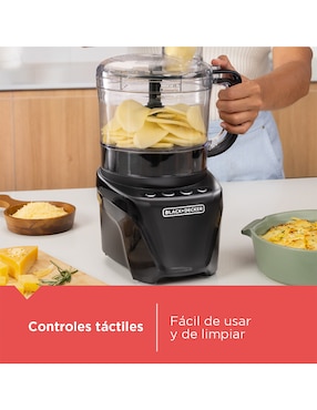 Procesador de alimentos de 8 tazas silencioso Black + Decker cuchillas de acero inoxidable