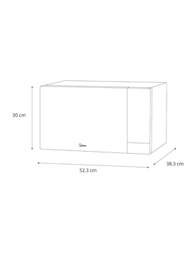 Horno de microondas convencional Midea modelo MMDX211S2MB de 1.1 pies