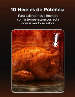 Horno de microondas convencional Midea modelo MMDX211S2MB de 1.1 pies
