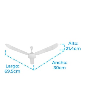 Ventilador de techo Iusa con control remoto 5 velocidades