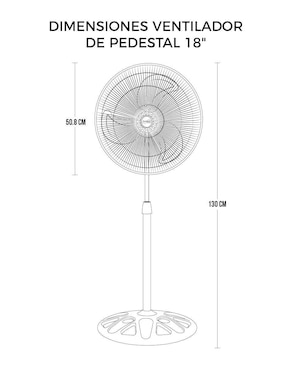 Ventilador de pedestal Tecno Vent 3 velocidades