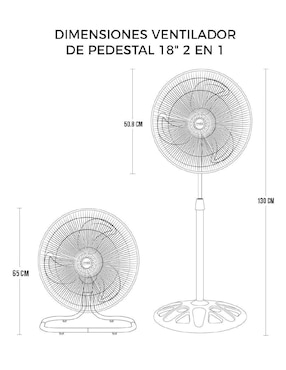 Ventilador 2 en 1 Tecno Vent 3 velocidades