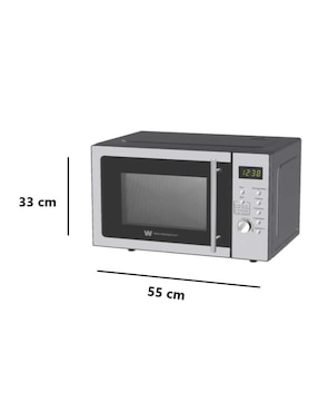Horno de microondas convencional Westinghouse modelo WWCMV092533WE 0.9 pies cúbicos