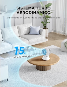 Ventilador de mesa Midea con control remoto 5 velocidades
