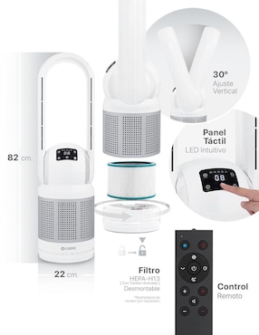 Ventilador 3 en 1 Esquimal con control remoto 8 velocidades