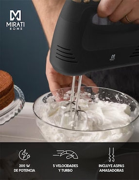 Batidora manual Mirati Home 5 velocidades + 1 turbo Mbb01N
