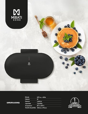Parrilla eléctrica Mirati Home MBP01N de aleación metálica