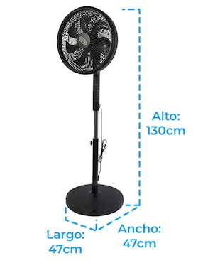 Ventilador de pedestal IUSA con control remoto 3 velocidades