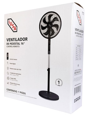 Ventilador de pedestal IUSA con control remoto 3 velocidades