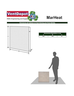 Calefactor de pared eléctrico Ventdepot de 110 V