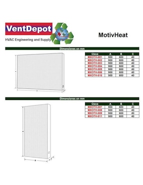 Calefactor de pared eléctrico Ventdepot de 110 V
