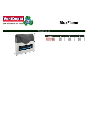 Calefactor de pared eléctrico Ventdepot