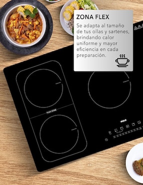 Parrilla de inducción Rca RC-12A15 de cristal templado