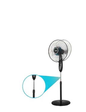 Ventilador de pedestal black+decker con control remoto 3 velocidades