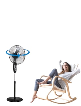 Ventilador de pedestal black+decker con control remoto 3 velocidades