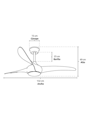 Ventilador de techo Masterfan con control remoto 5 velocidades
