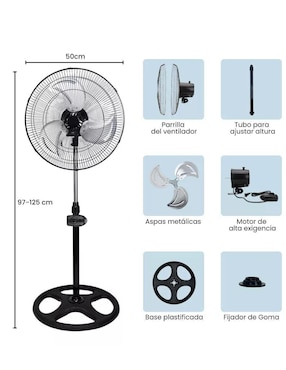 Set ventilador de piso Begonia 3 velocidades