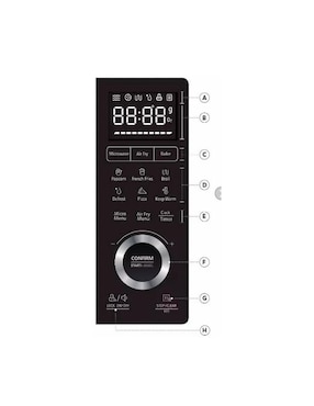 Horno de microondas de convección con grill Power Xl modelo BDK02 1 pie cúbico